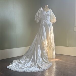 Elegant White Wedding Dress with Train